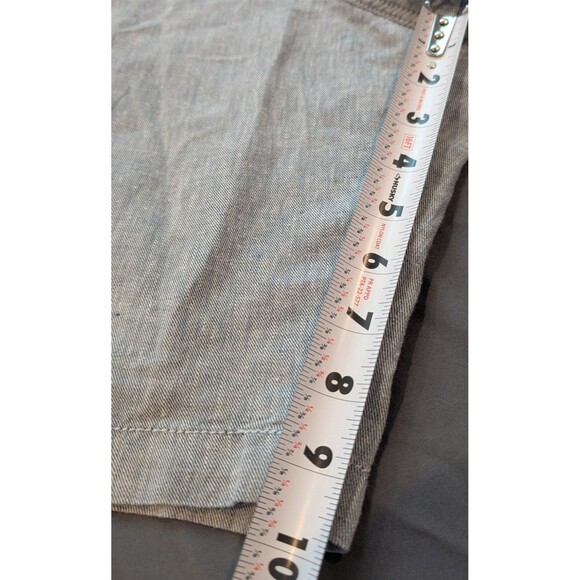 Claiborne Men's 44 Linen-Cotton 75/25 Blend Cargo Shorts Light Blue Flat front - Picture 7 of 7